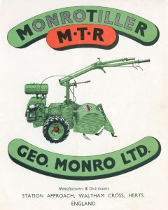 MonroTiller series 1 colour sales leaflet front cover cropped