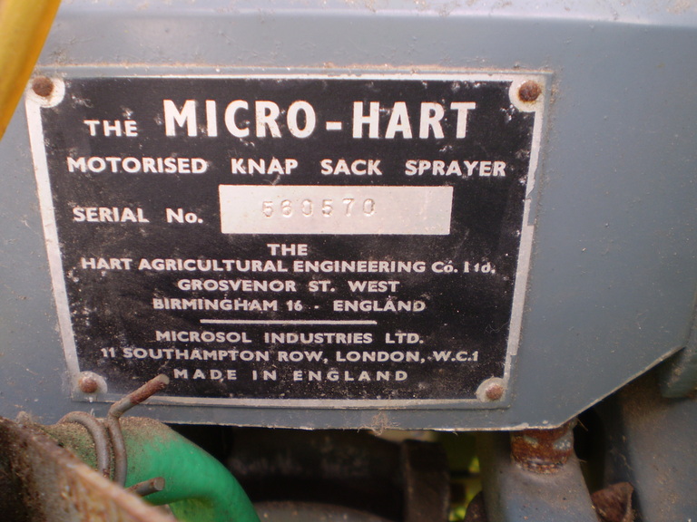 Micro Hart Knapsack Sprayer IMGSpray018 Vintage Horticultural and