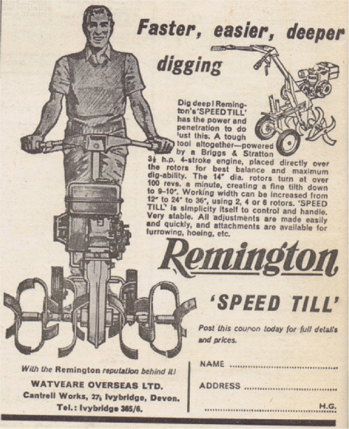 Remington Speed Till 1964 UK Advert