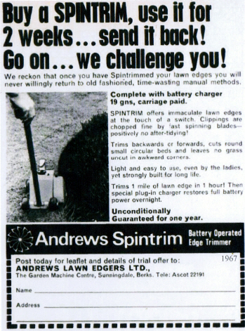 Andrews Spintrim 1967 Advert