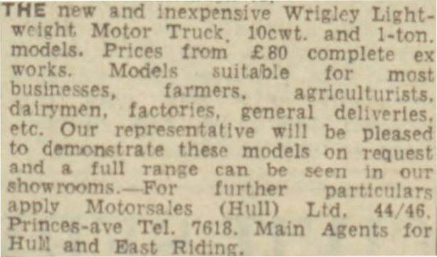 Wrigley Advert 1950