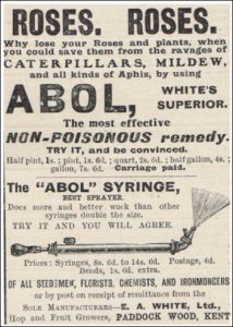 Abol advert and syringe from 1910. Kills most things!