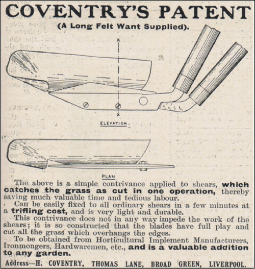 Coventry's patent grass edging shears 1910.