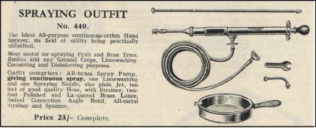 1936 Complete all-purpose spaying outfit