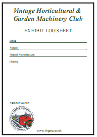 Vhgmc Log Sheet Download Vintage Horticultural And Garden Machinery Club