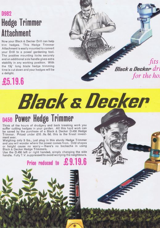 Vintage Black & Decker hedge trimmer repair 
